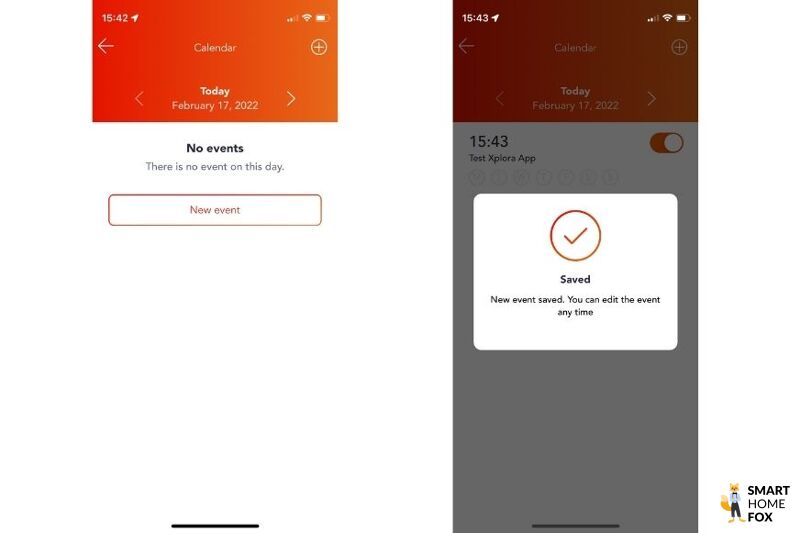 Man sieht die Companion App für die Eltern auf dem Handy.